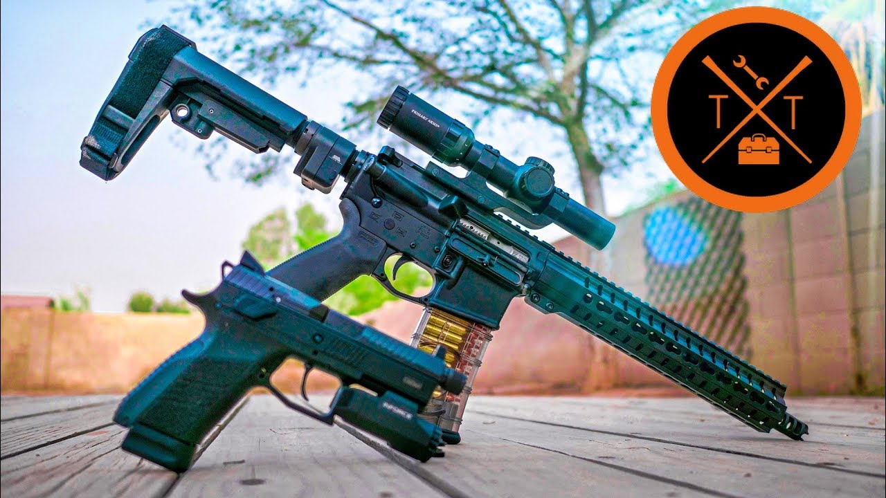 Custom 10 5 AR Pistol Build Affordable Folding Stock Adapter