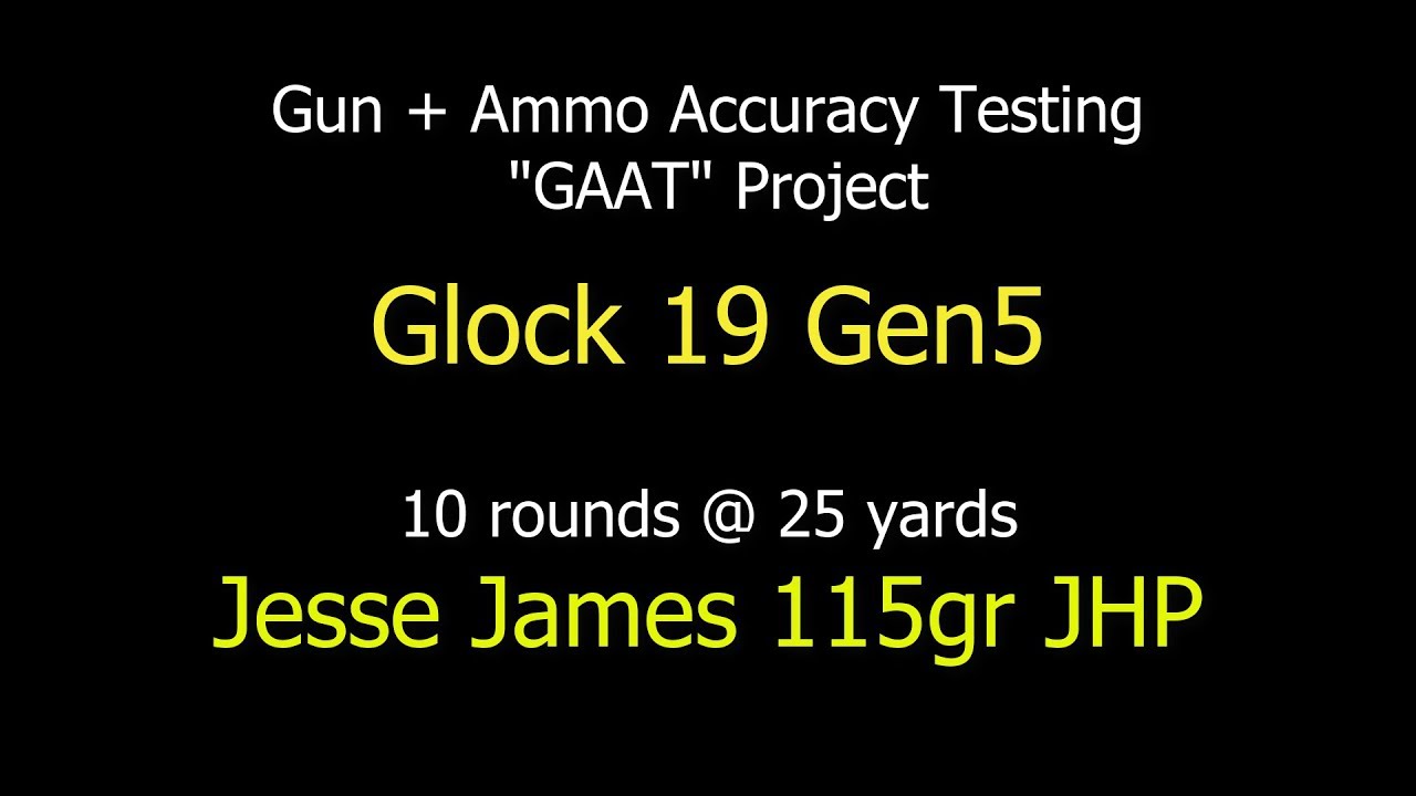 Glock 19 Gen 5 with Jesse James 115gr JHP