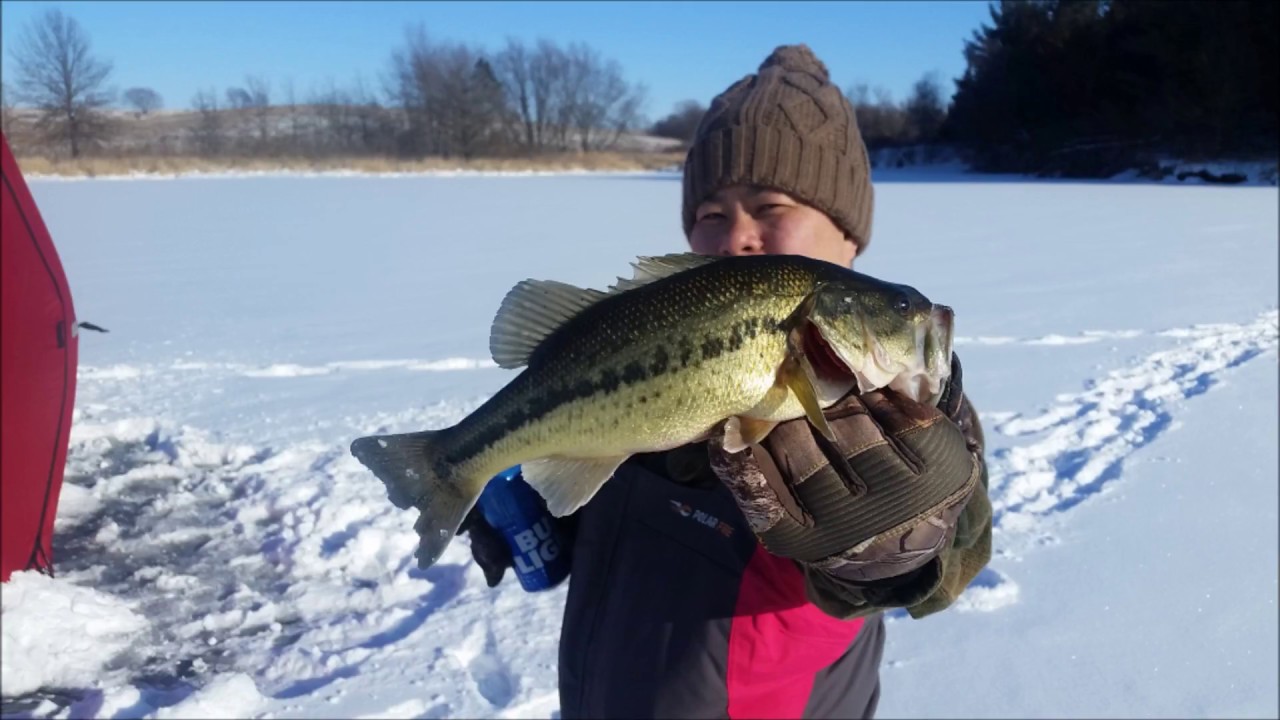 Iowa Ice fishing Feb 11th, 2018