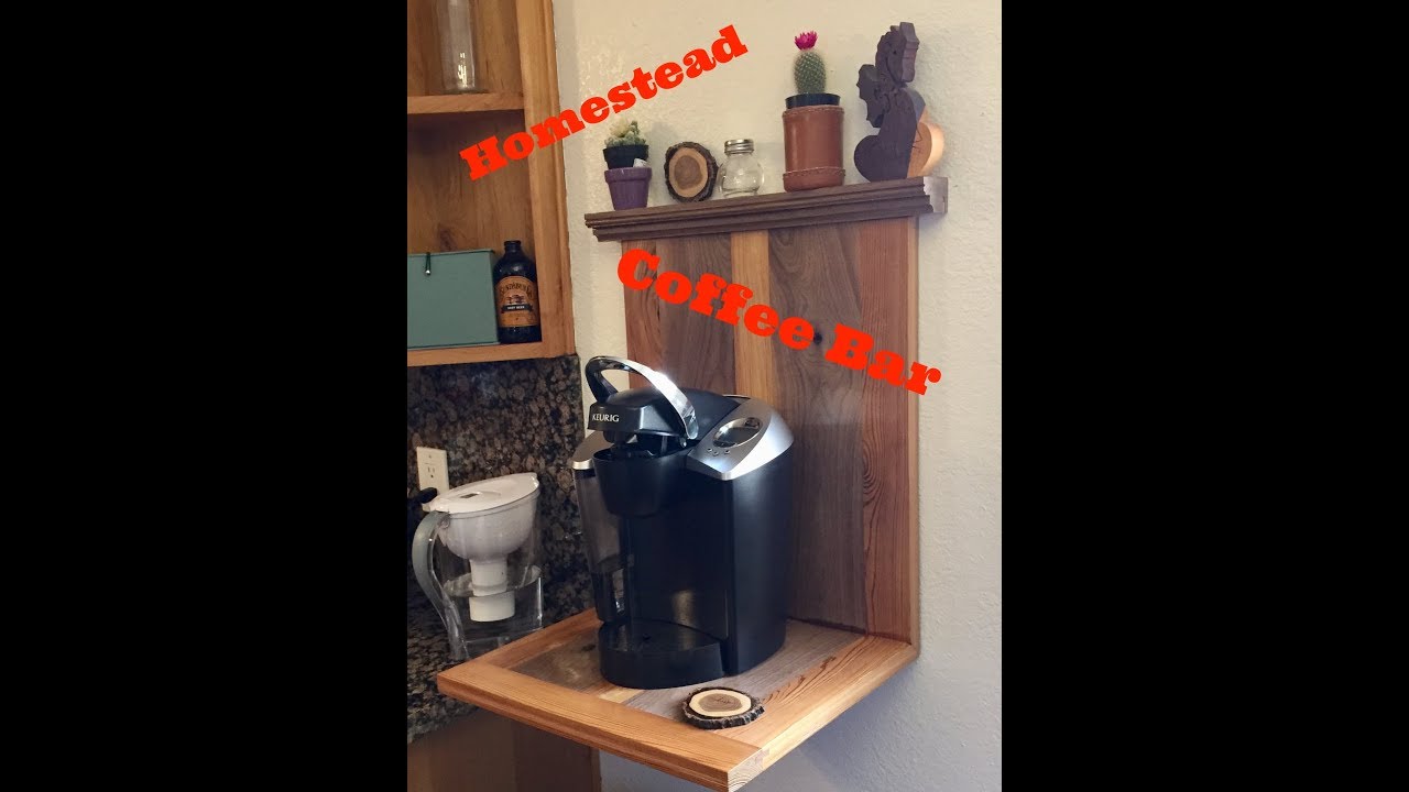 Homestead Keurig Coffee Bar from reclaimed wood & walnut