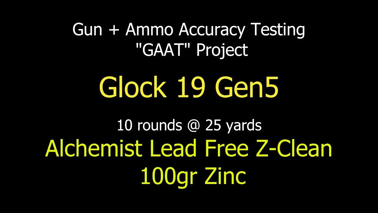 Glock 19 Gen 5 with Alchemist ZClean 100gr Zinc