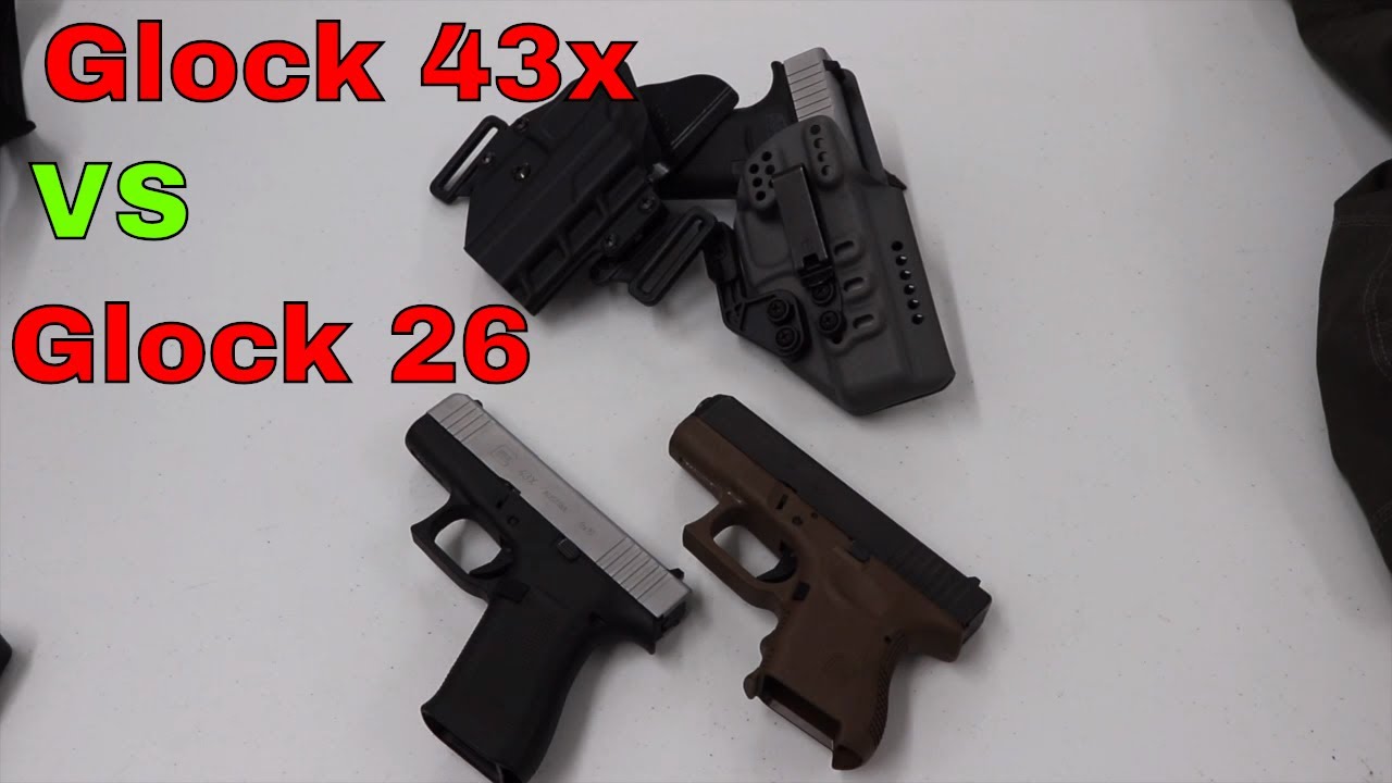 Size Comparison: Glock 43X vs Glock 26