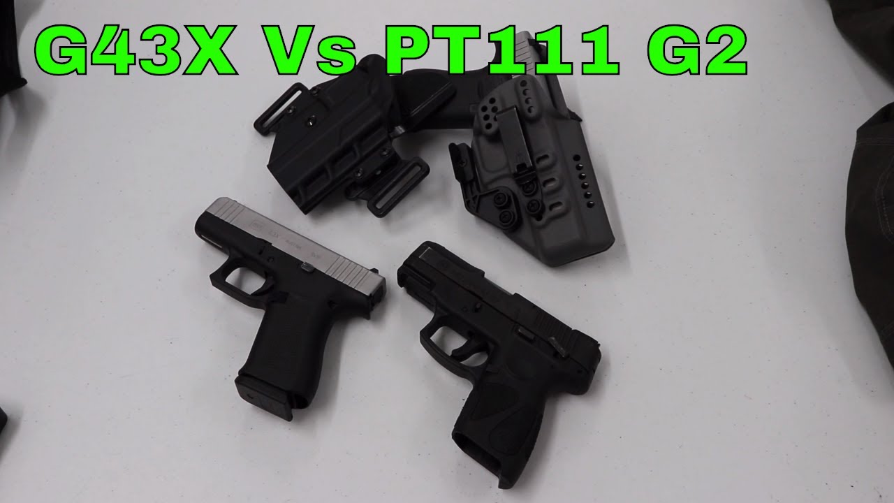 Size and Trigger Comparison: Glock 43x vs Taurus PT111 G2