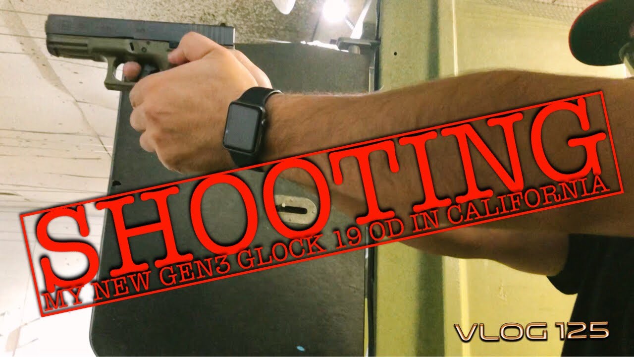 Firing my new Glock 19 gen3 for the first time after my 10 day hold - Vlog 125