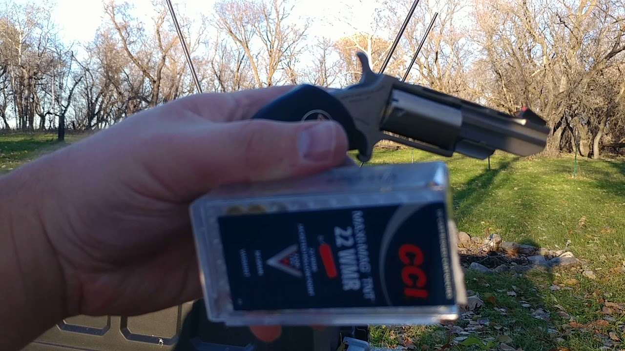 22 Magnum 30 grain TNT load from CCI chronograph test with NAA Black Widow mini-revolver