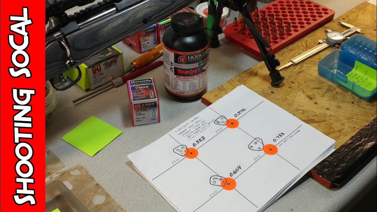 Reloading 223 Hornady 55gr VMAX | VARGET Accuracy test | Ruger American Predator