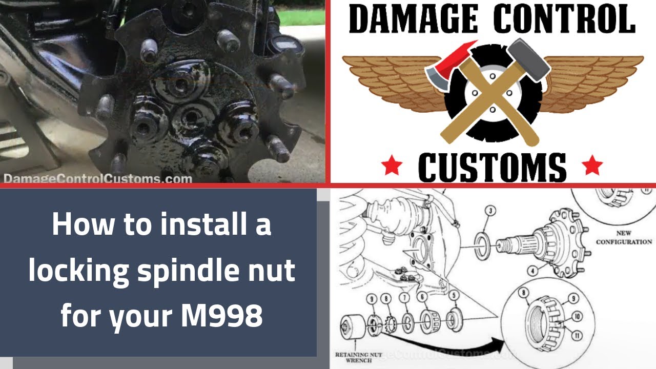How to install a Locking Spindle Nut for your HMMWV HUMVEE M998 Hummer