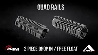 AIM Sports Inc. Quad Rails - Free Float & 2 Piece Drop In