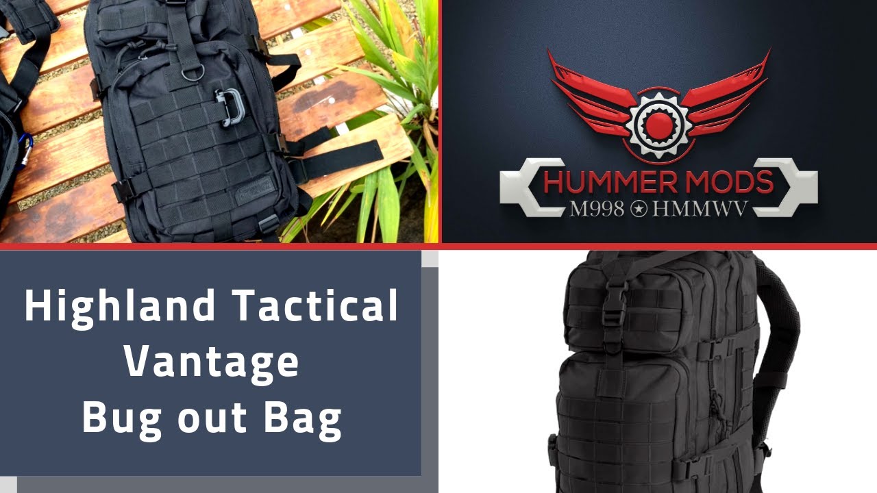 Review of the Higland Tactical VANTAGE 2600 CuIn - Black 3 day pack with MOLLE webbing