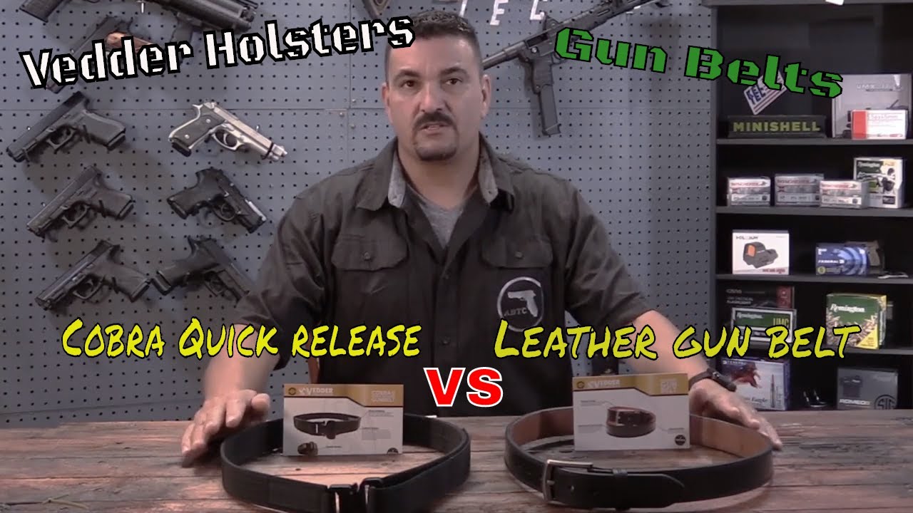 Vedder Holsters Cobra quick-release VS Leather Gun Belt