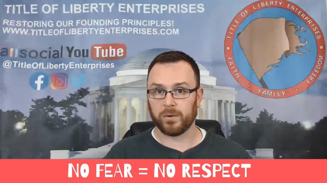 A Video Politicians Don't Want You To See! No Fear = No Respect!