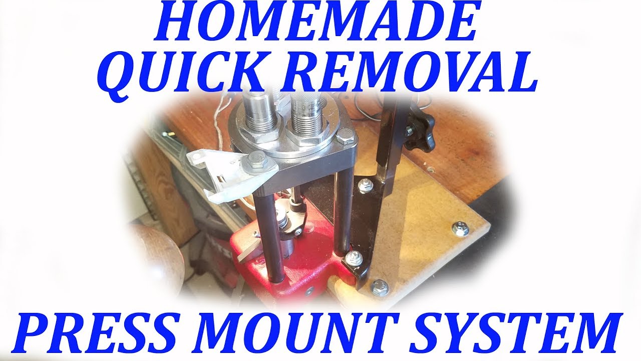 Homemade DIY reloading press mount block system for an easy hot swap setup