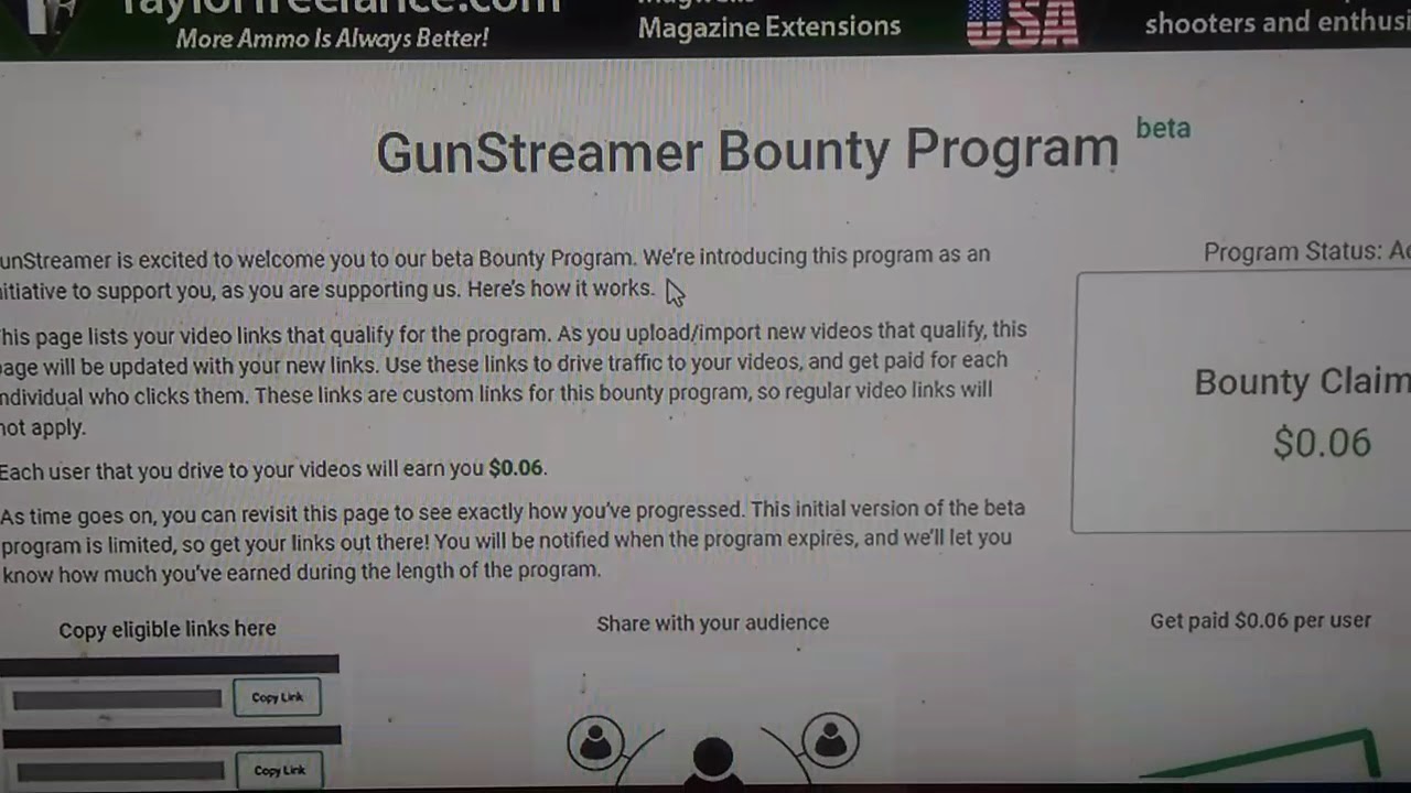 Gunstreamer  bounty program