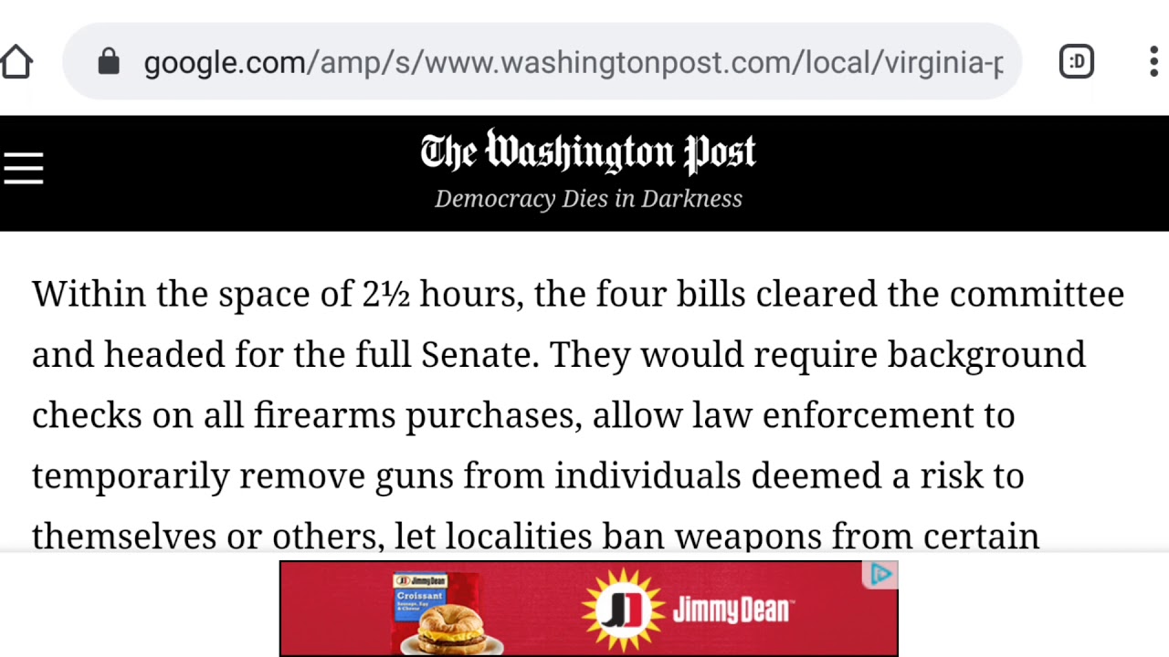 Virginia Senate Passed Four Gun Laws