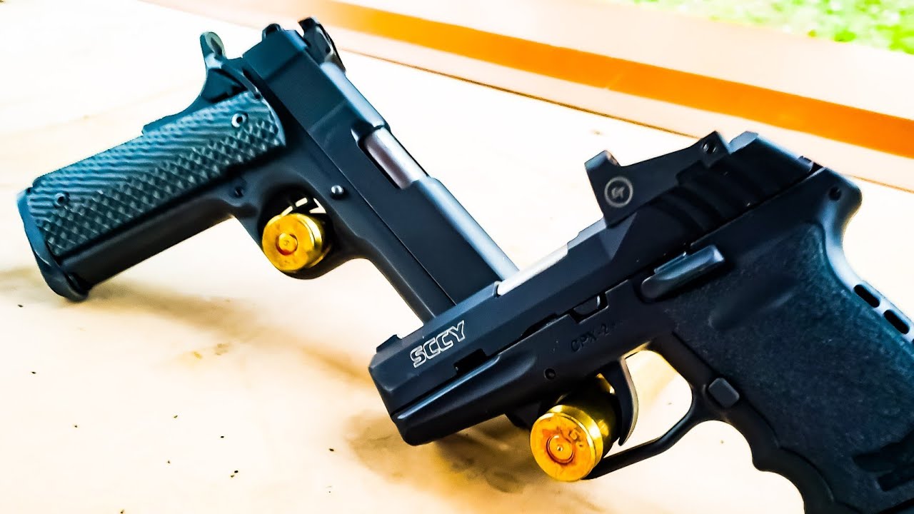 SCCY Red Dot vs Rock Island 1911 10mm