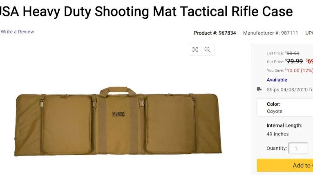 MidwayUSA Heavy Duty Shooting Mat Tactical Rifle Case/ Prone Hasty Sling (Gunstreamer Version)