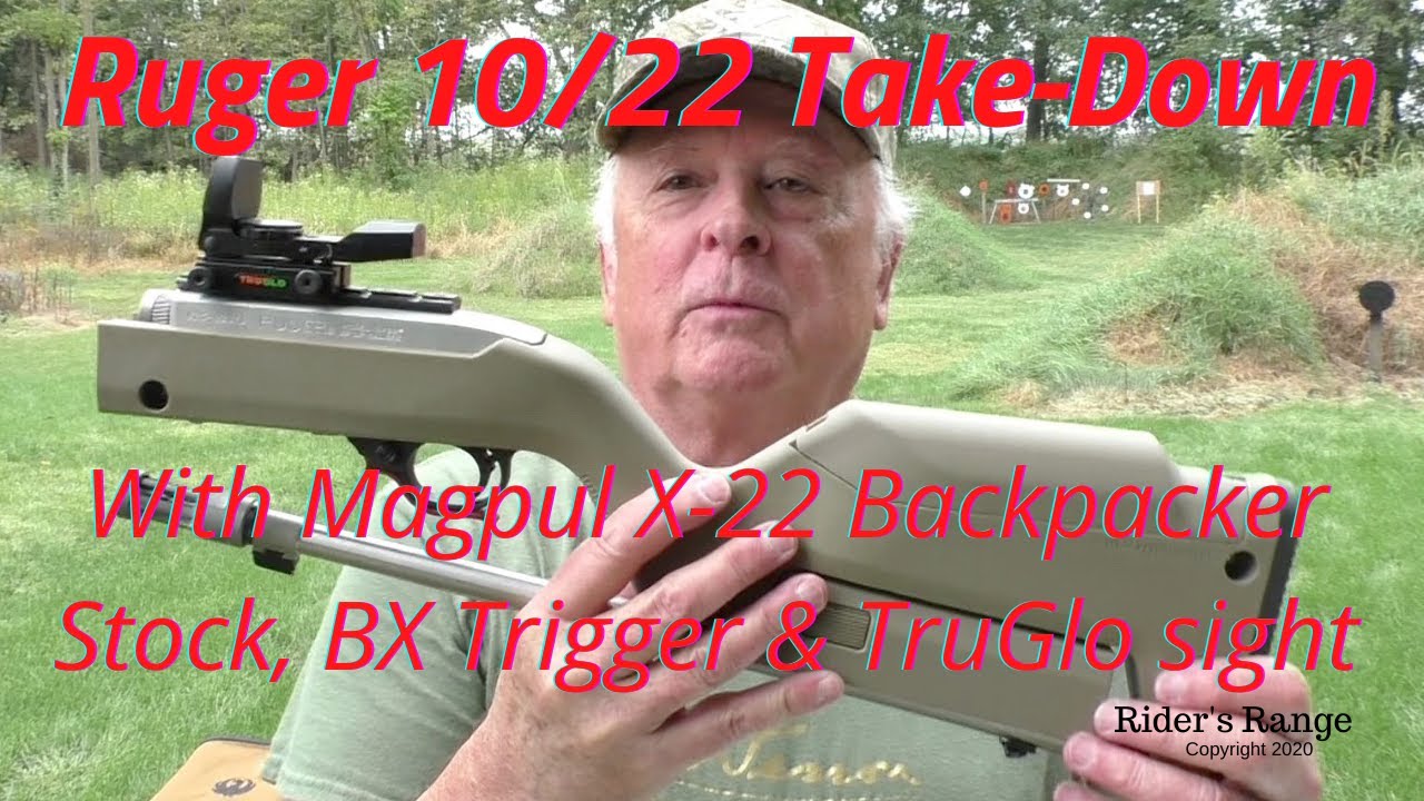 Ruger 10/22 Takedown with Magpul X-22 Backpacker Stock, BX Trigger, SilencerCo Warlock 22 Suppressor